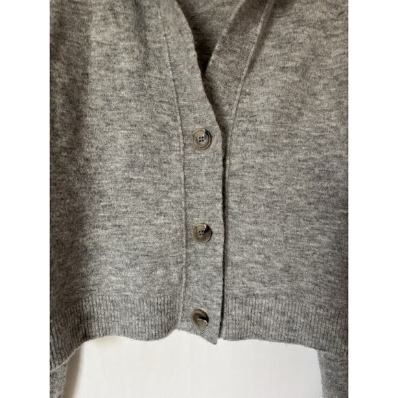 Nanushka Women's Cade Alpaca Wool-Blend Cardigan Medium Gray - Picture 4 of 9